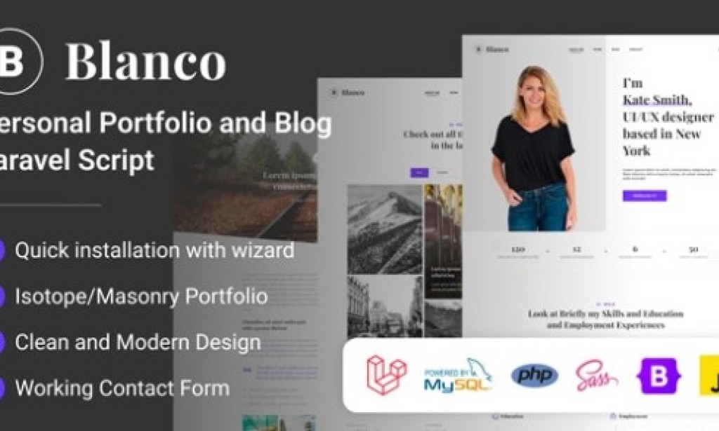 Blanco v1.3 – Personal Portfolio and Blog Laravel Script