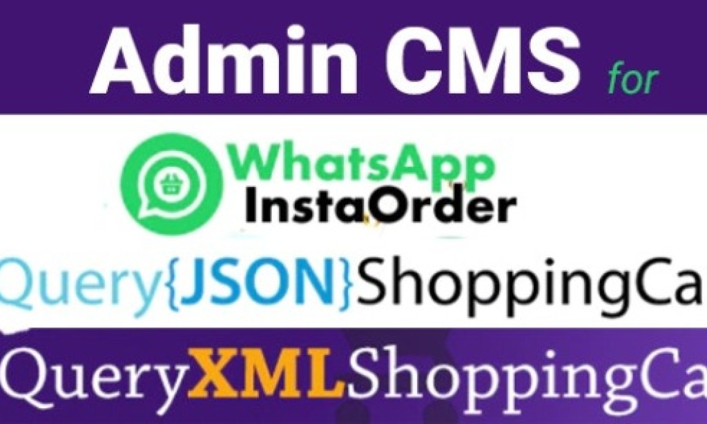 Admin CMS for WhatsApp Insta Order v1.0.4 – jQuery JSON Store Shop – jQuery XML Store Shop Script
