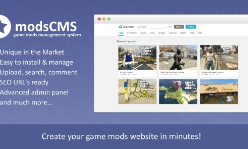 ModsCMS v1.1 – Game Mods PHP Script Free