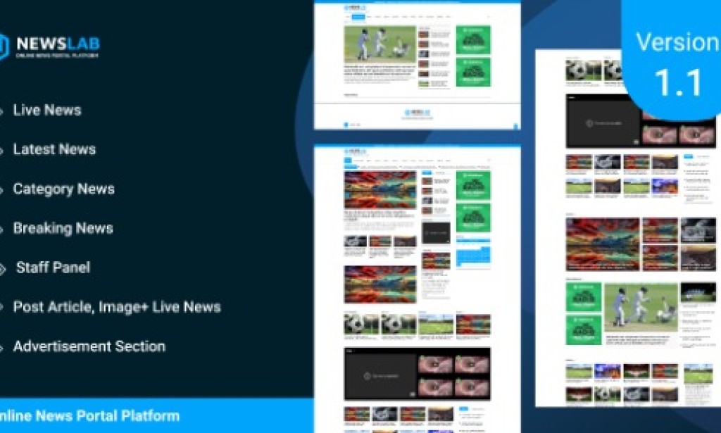 NewsLab v1.1 Nulled – Online Newspaper And Magazine Platform