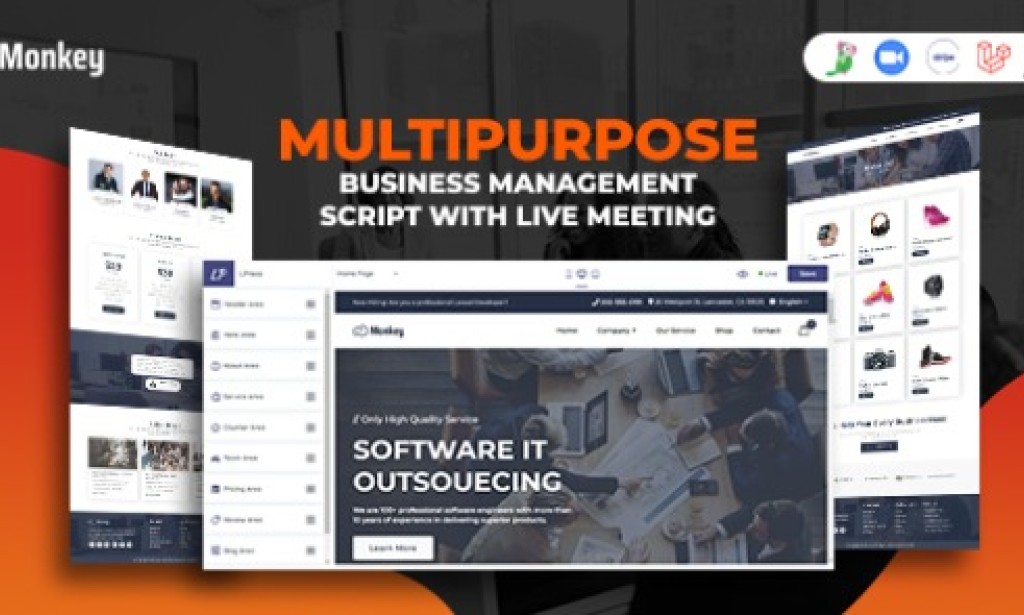 Monkey v2.0 – Laravel Multipurpose Website CMS & Business Agency Management