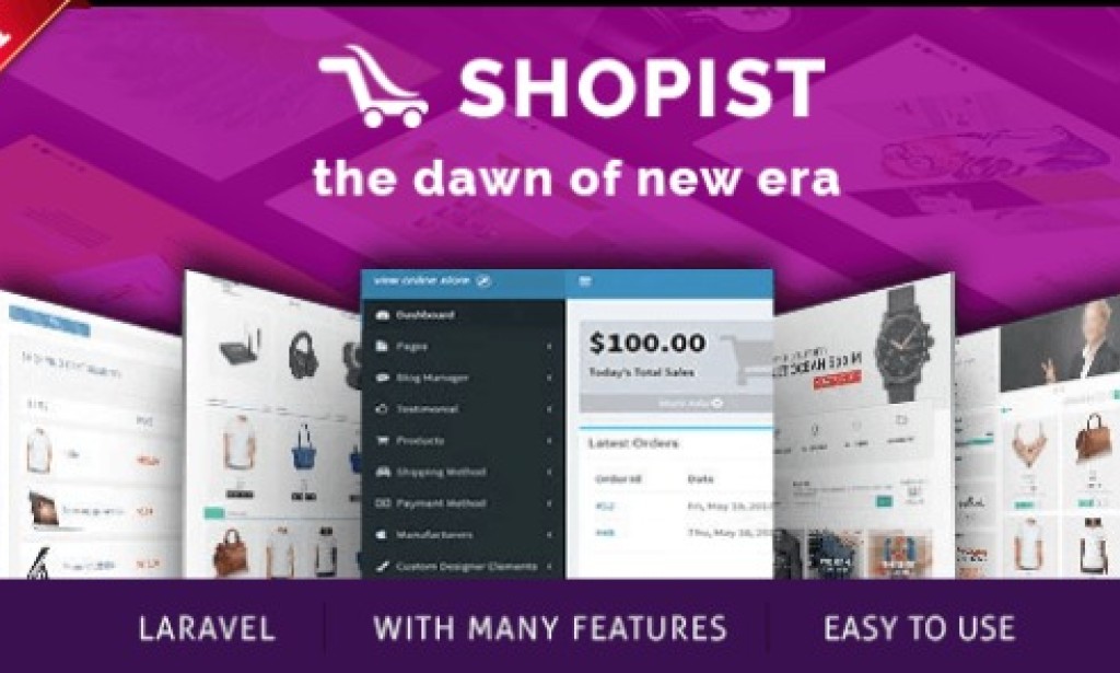 Shopist v3.0.1 – Laravel Multivendor eCommerce, CMS and Designer PHP Script