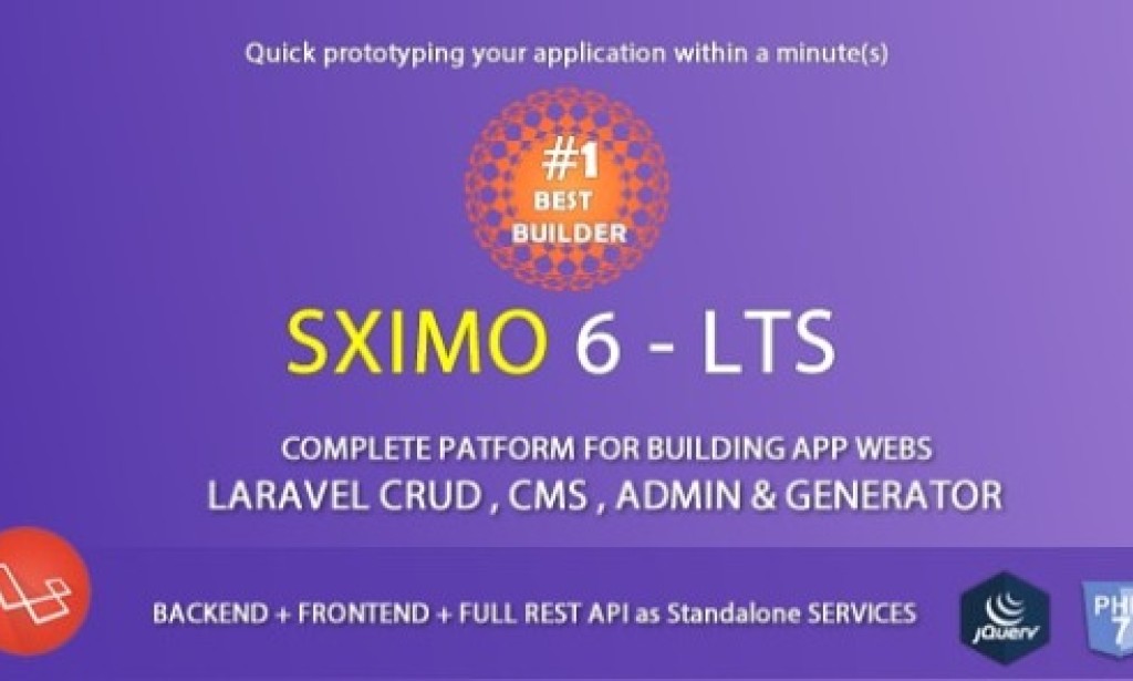 Laravel Multi Purpose Application v7.1 – CRUD – CMS – Sximo 6