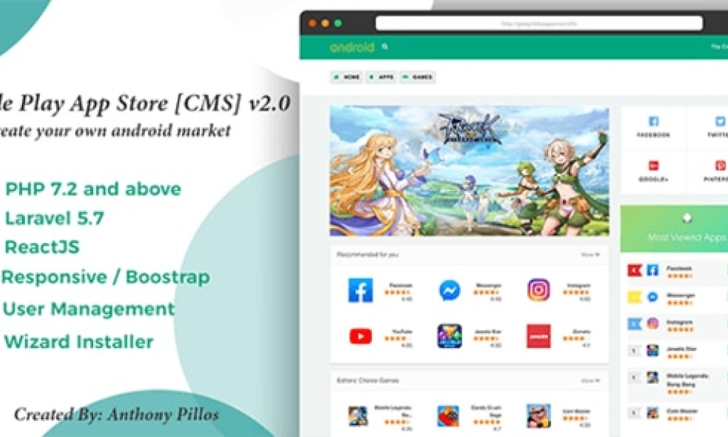 Google Play App Store [CMS] 2.0.9 – Laravel PHP Script