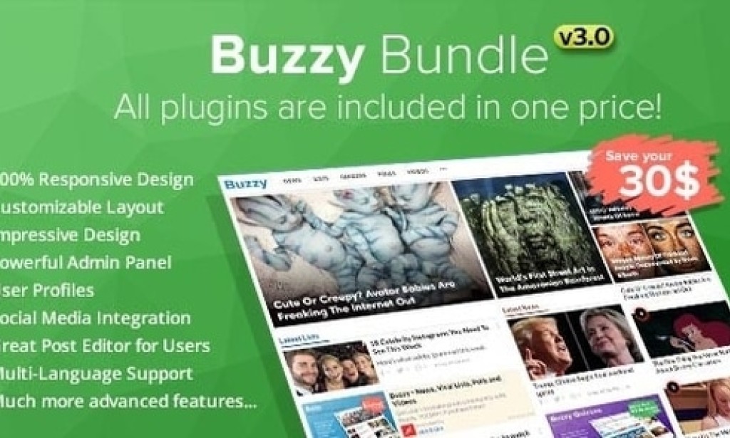 Buzzy Bundle – Viral Media Script v3.0 – Nulled PHP Script