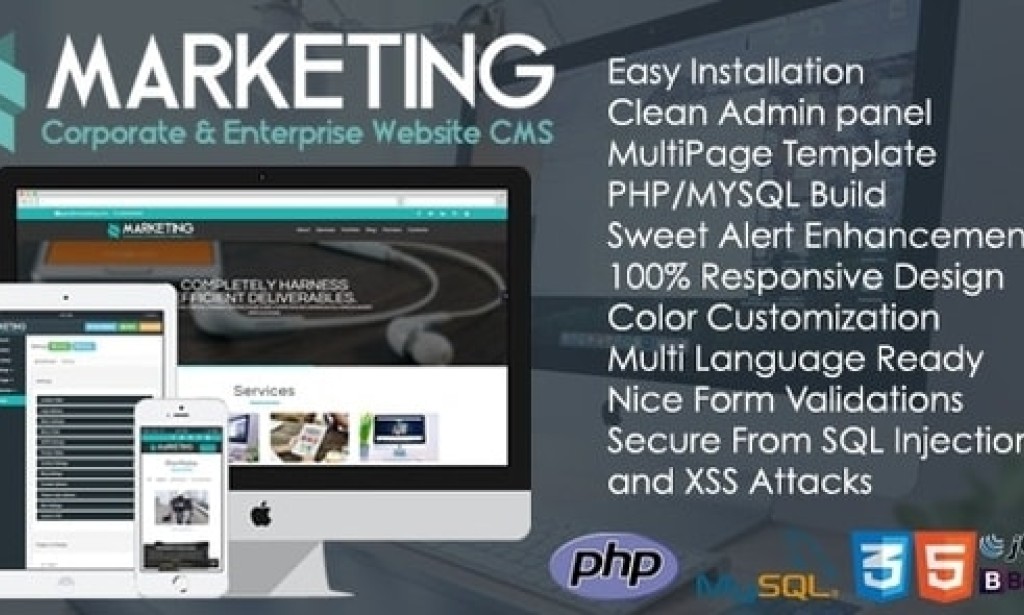 Marketing v1.3 – Corporate & Enterprise Website CMS Script