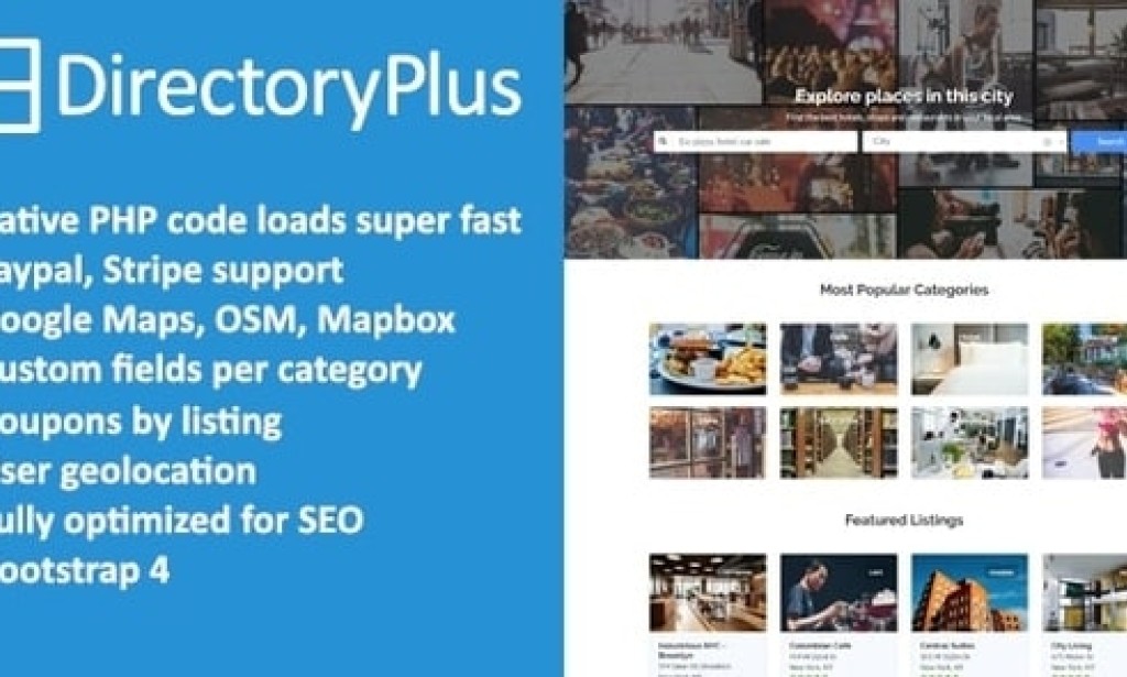 Directory Plus – Business Directory Script v3.34 – PHP Script