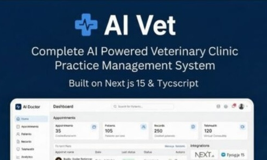 AI Vet (12 Mar 2026) – Complete Veterinary Hospital / Clinic Management System | AI Powered | Node JS