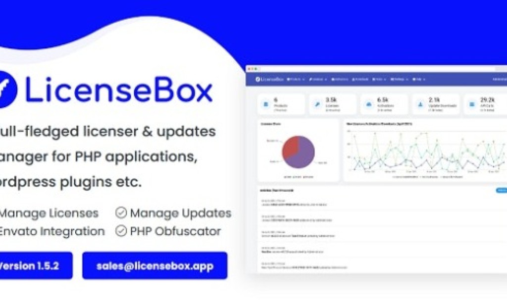 LicenseBox v1.7.2 Nulled – PHP License and Updates Manager Script