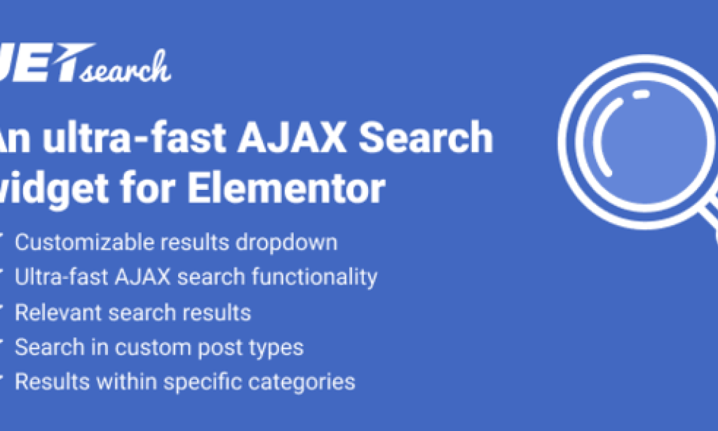 JetSearch v3.5.17.1 – AJAX Search Widget for Elementor Addon