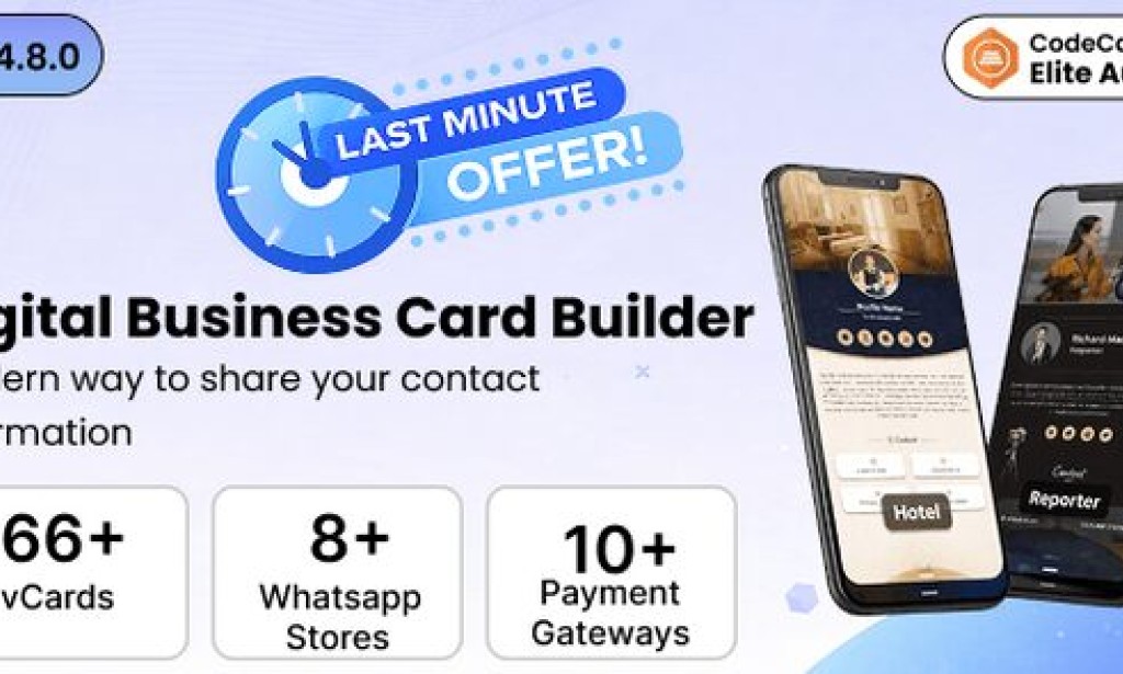 Infy vCard SaaS v14.8.0 – Digital Business Card Builder PHP Script