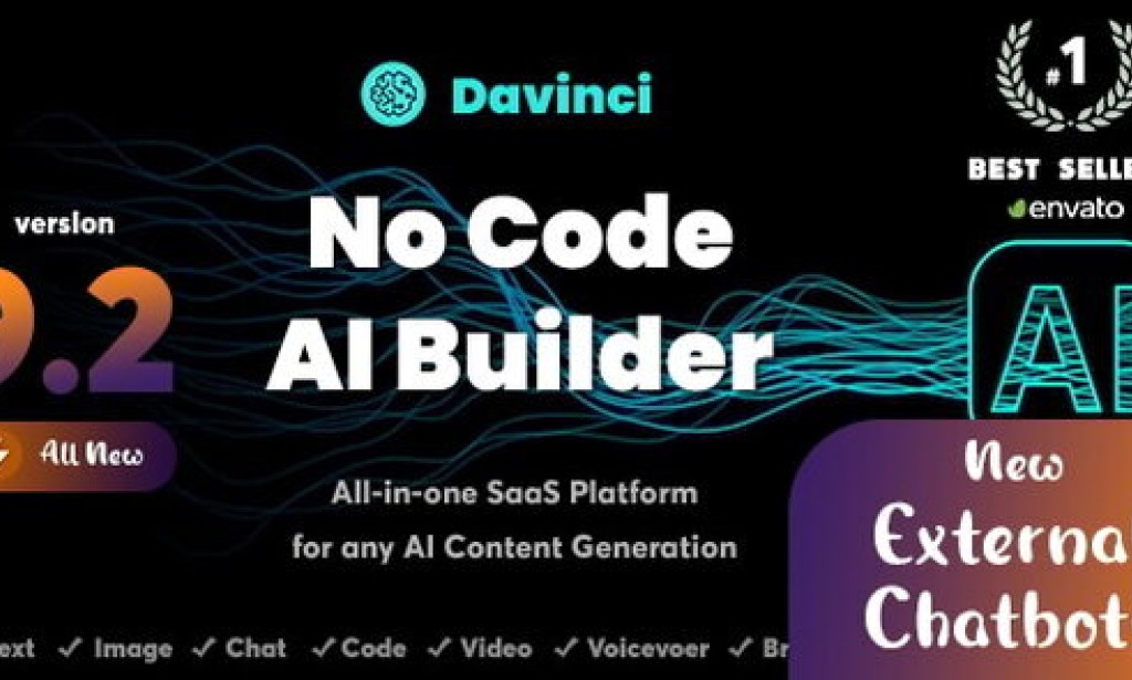 Davinci AI v9.3 Nulled – OpenAI Content, Text, Image, Voice, Chat, Code, Transcript, and Video Generator as SaaS Script