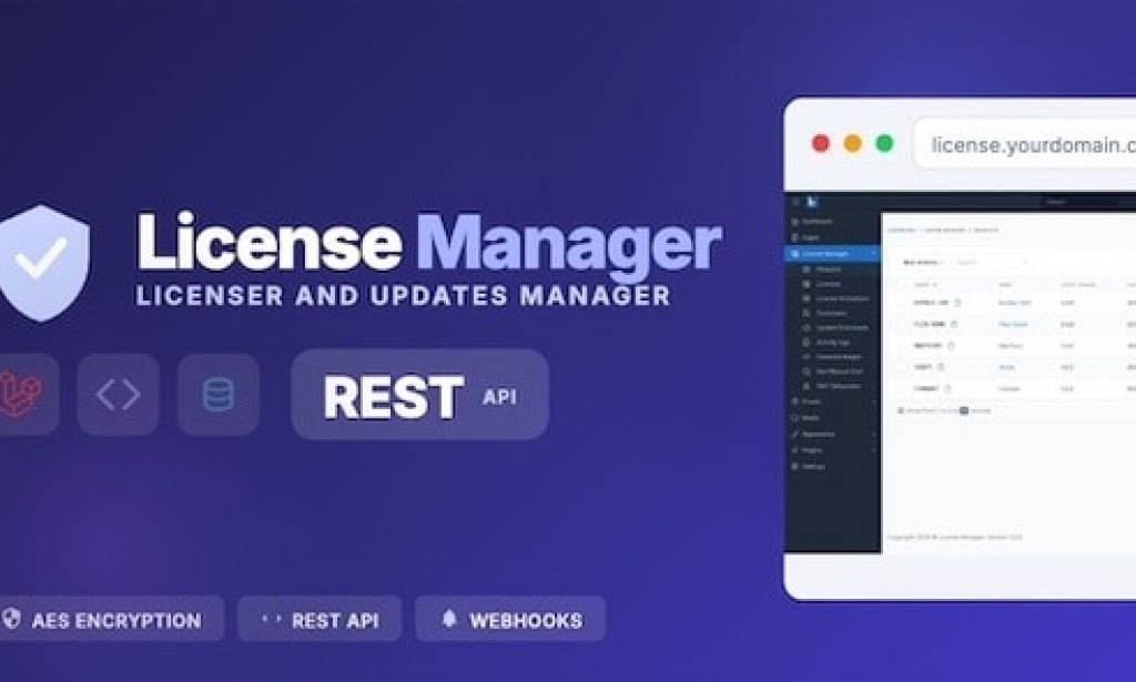 License Manager v1.1.1 – Laravel PHP Licenser and Updates Manager Script
