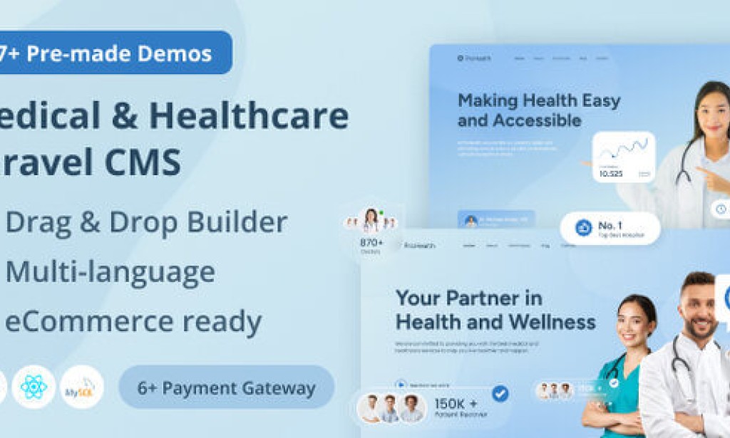 ProHealth v2.0 Nulled – Medical and Healthcare Laravel CMS with Live Page Builder PHP Script