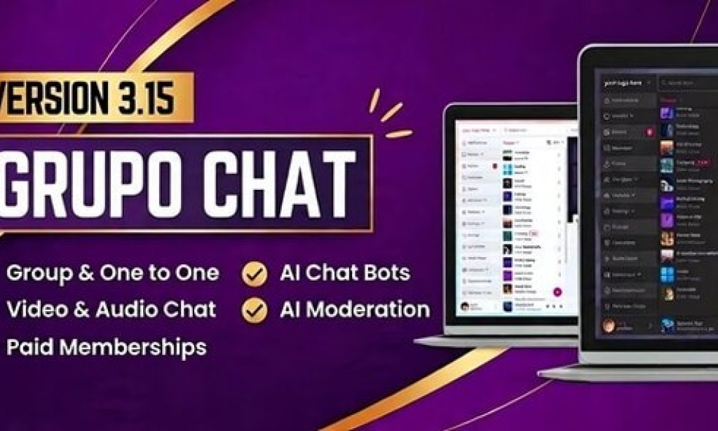 Grupo Chat v3.15 Nulled – Chat Room & Private Chat – Video Chat & Audio Chat – Group Video Chat – PHP Chat Code Script