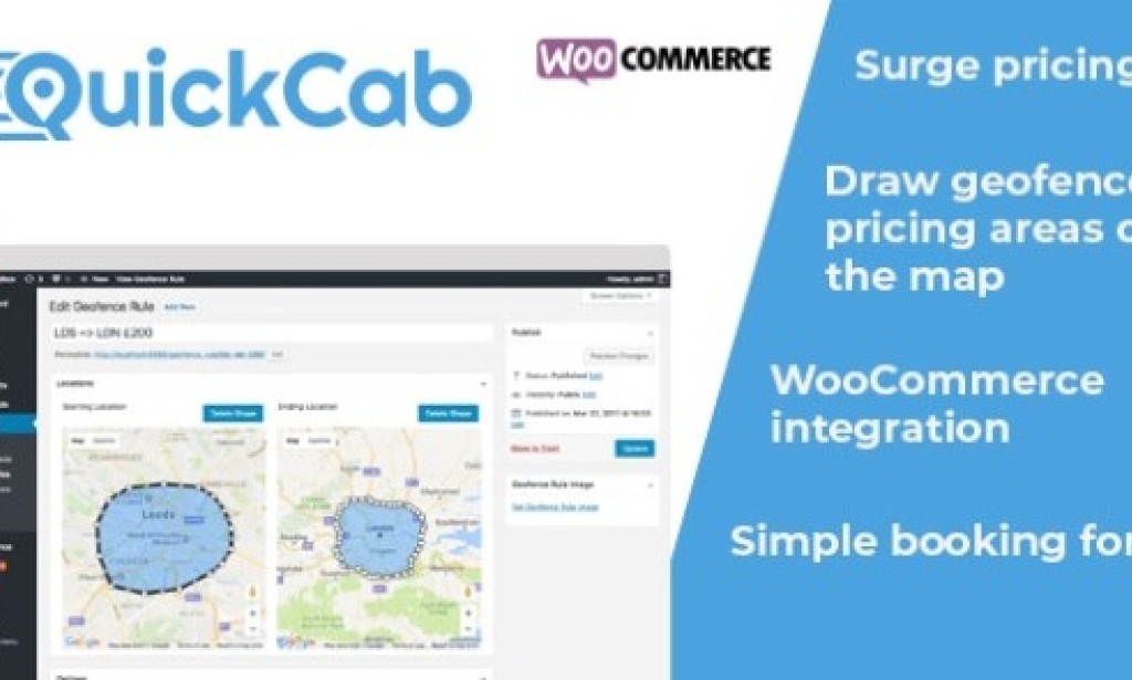 QuickCab v1.4.6 – WooCommerce Taxi Booking Plugin