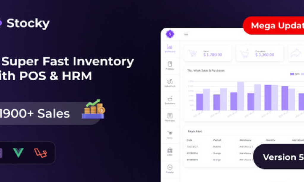 Stocky v5.5 – POS with Inventory Management & HRM PHP Script