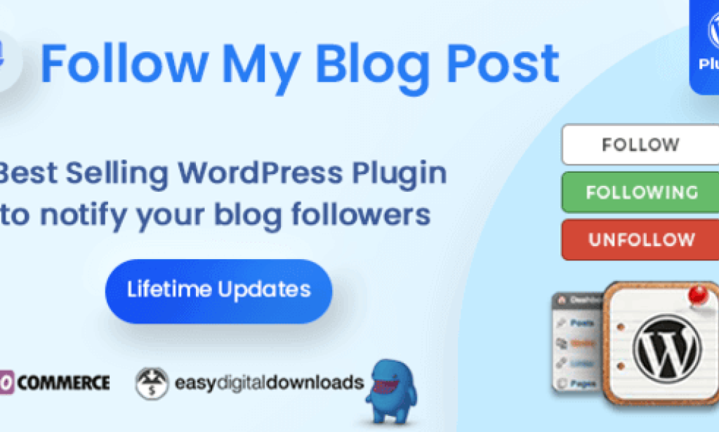 Follow My Blog Post v2.4.2 – WordPress / WooCommerce Plugin