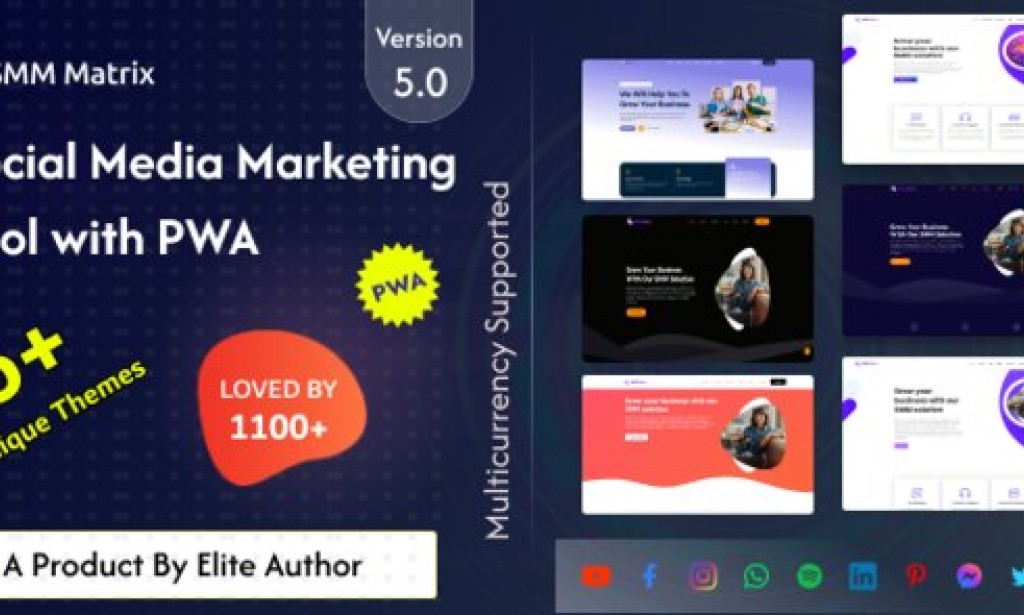 SMM Matrix v5.0 Nulled – Social Media Marketing Panel with PWA PHP Script