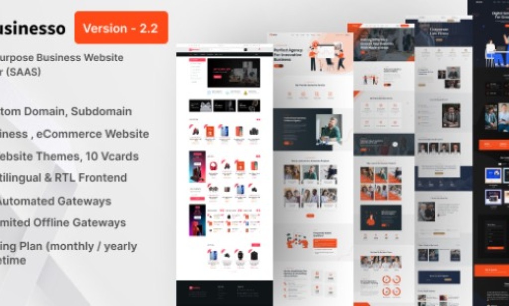Businesso v6.0 Nulled – Business Website SAAS (Multitenancy) Script