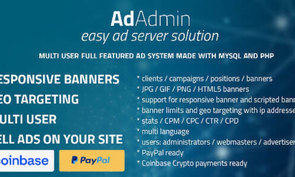 AdAdmin v4.3.4b – Easy Full Featured Ad Server PHP Script