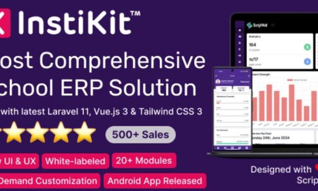 InstiKit School v5.5.0 Nulled – School Management System & School ERP Script
