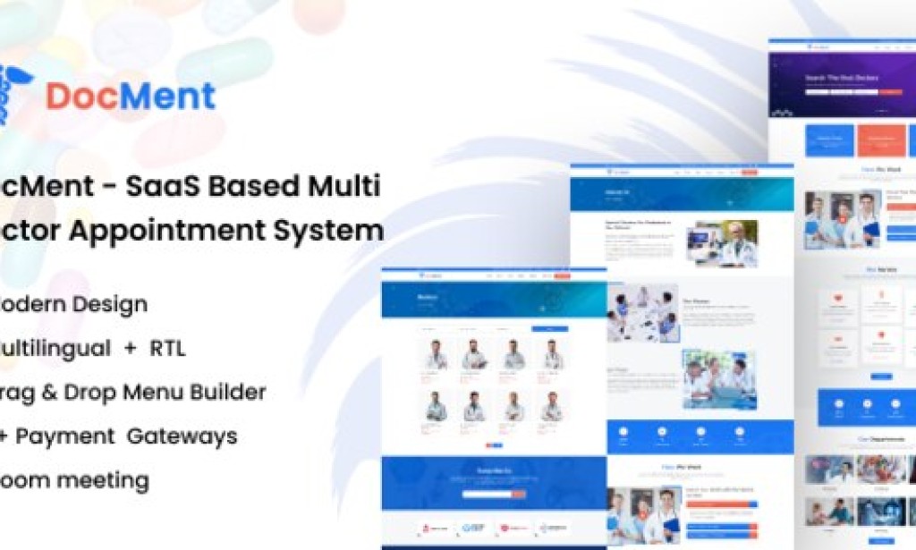 DocMent v4.0.1 – SaaS Based Multi Doctor Appointment System Script