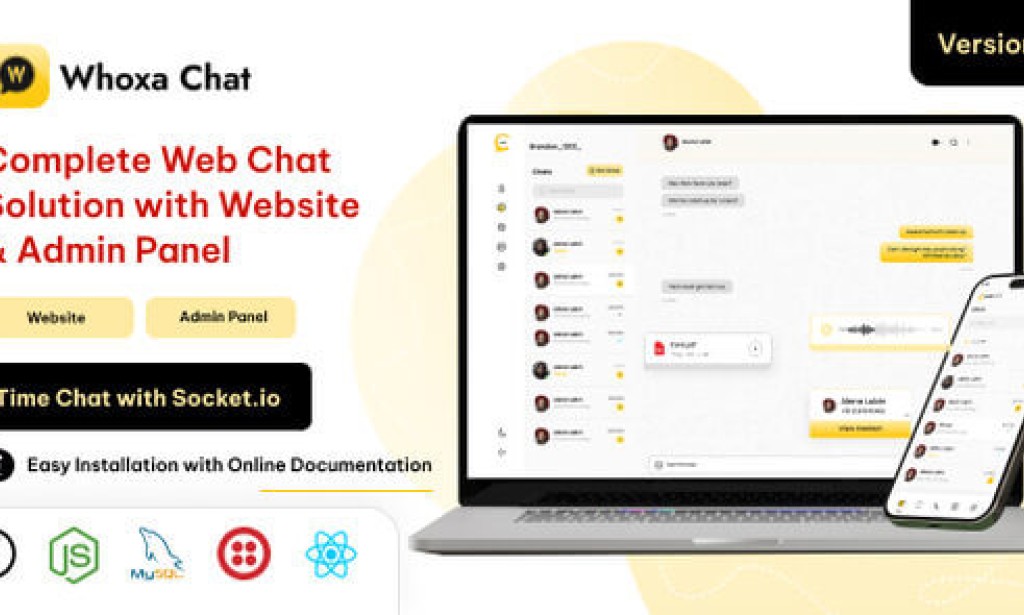 Whoxa Chat v1.1.2 – Chat Script, Web WhatsApp Clone, Nodejs Chat Software, Chat Website, Group Chat Script