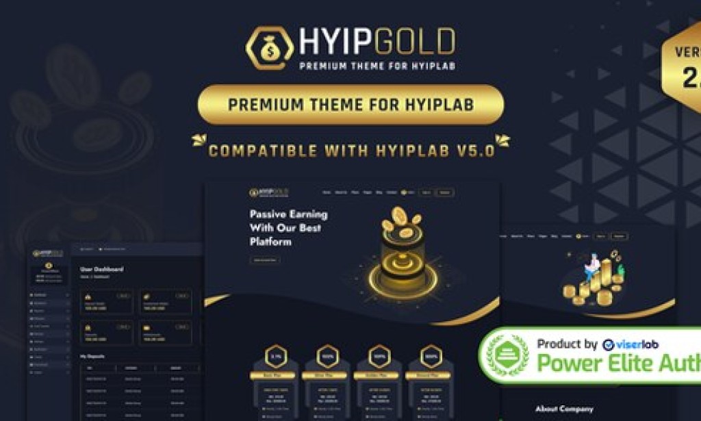 HyipGold v2.0 – Premium Theme For HYIPLAB