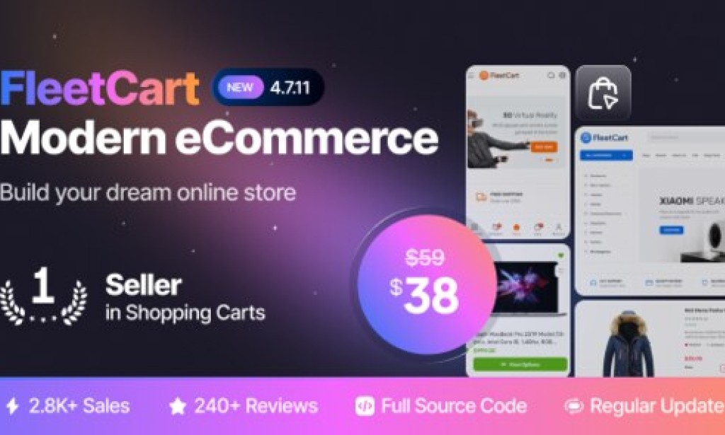 FleetCart v4.7.11 Nulled – Modern eCommerce CMS Script