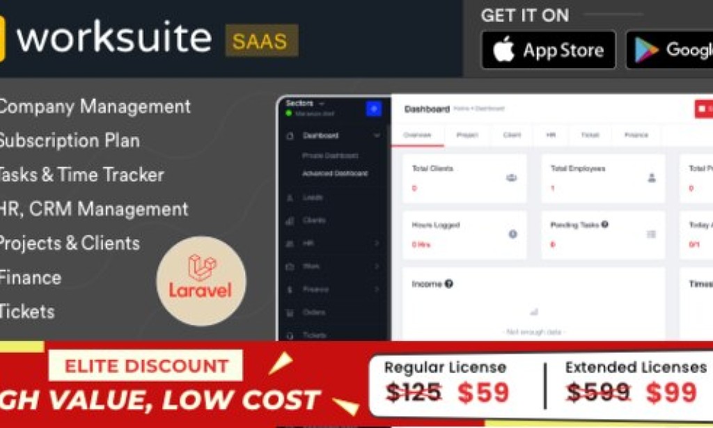 Worksuite SaaS v5.5.10 Nulled – Project Management System Script