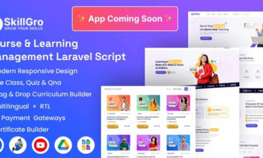 SkillGro v2.7.0 Nulled – Course & Learning Management System Laravel Script (LMS) PHP Script