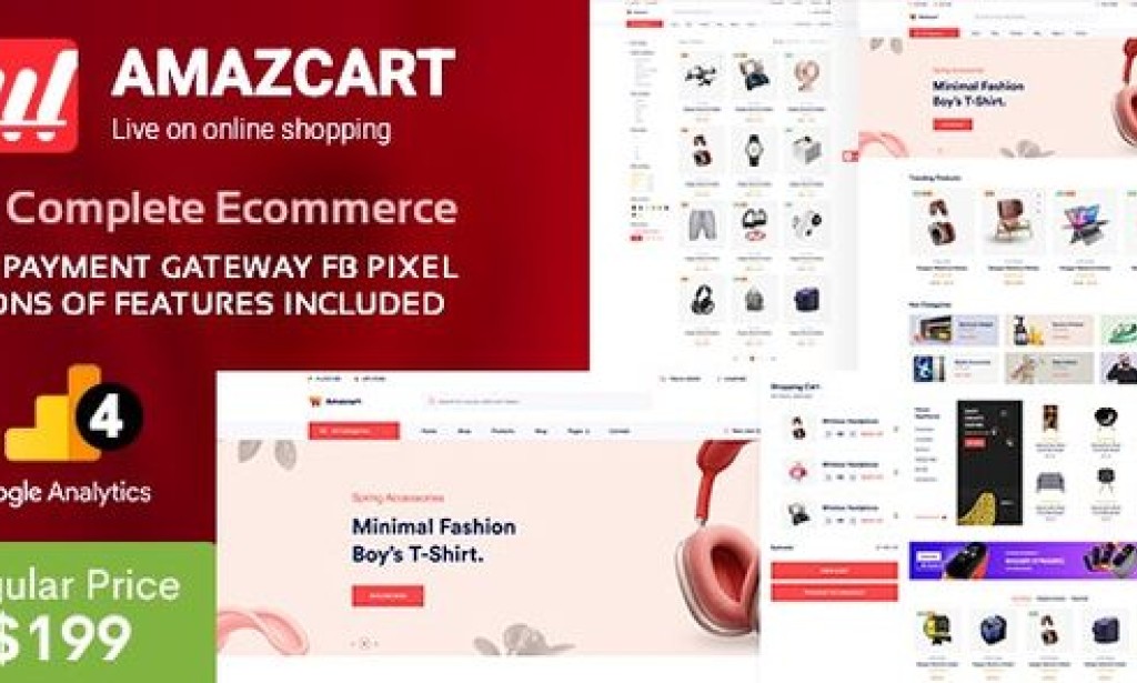 AmazCart v5.1.4 Nulled – Laravel Ecommerce System CMS Multi-Vendor Script