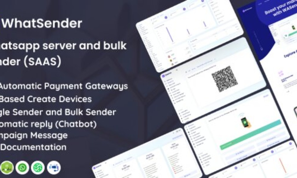 WhatSender v5.0 Nulled – WhatsApp Server and Bulk Sender (SAAS) PHP Script