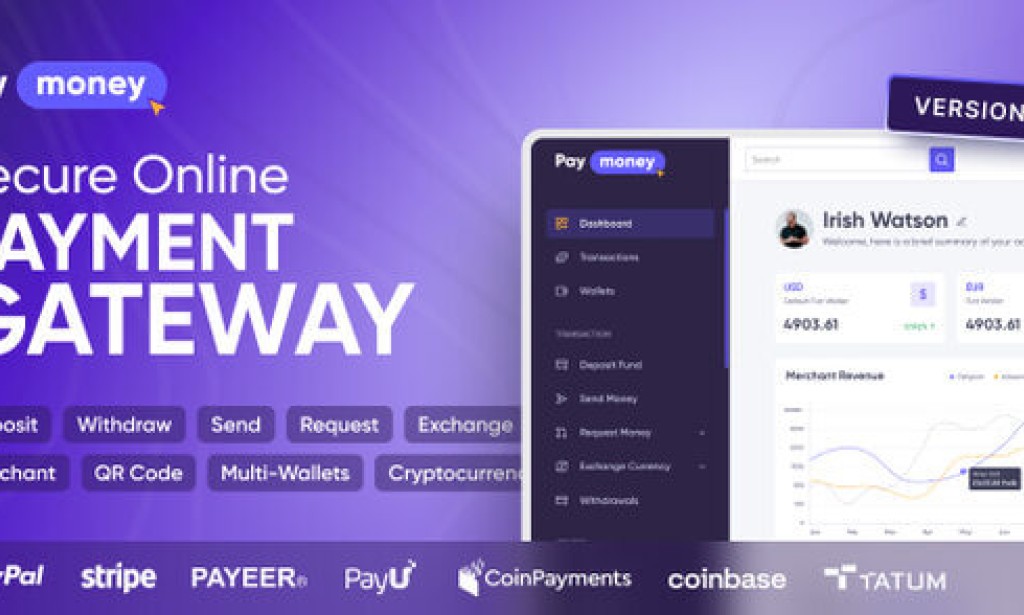 PayMoney v4.3.6 Nulled – Secure Online Payment Gateway Exchange & Wallet Script