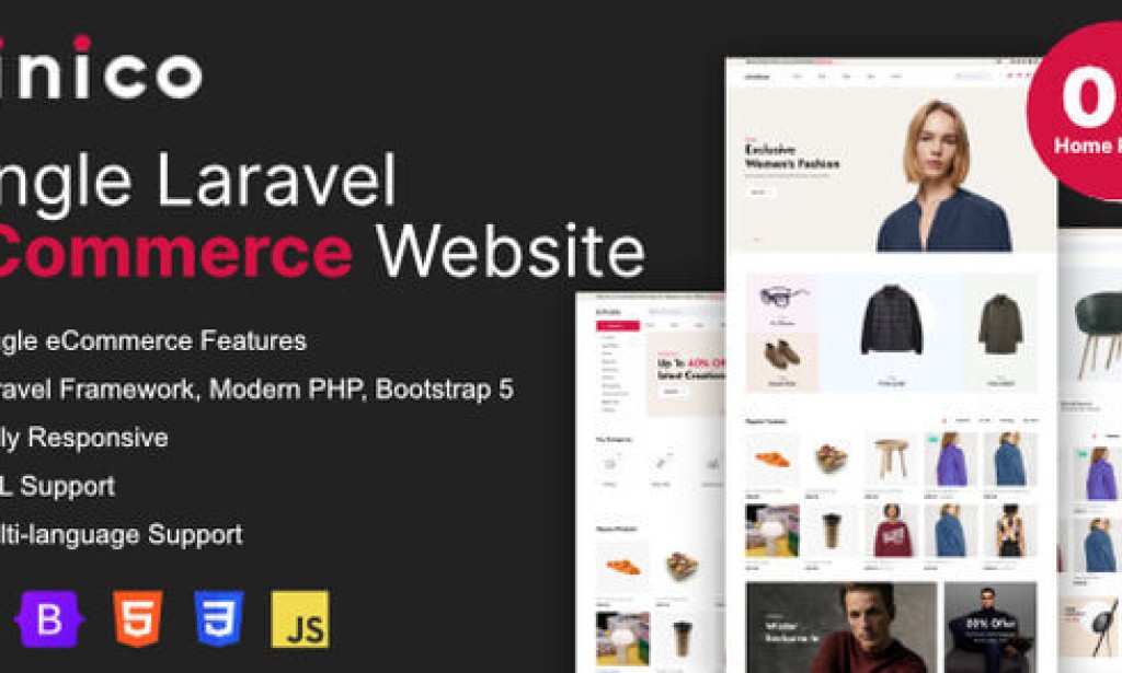 Ninico v1.7.9 Nulled – Minimal Laravel eCommerce Shop PHP Script
