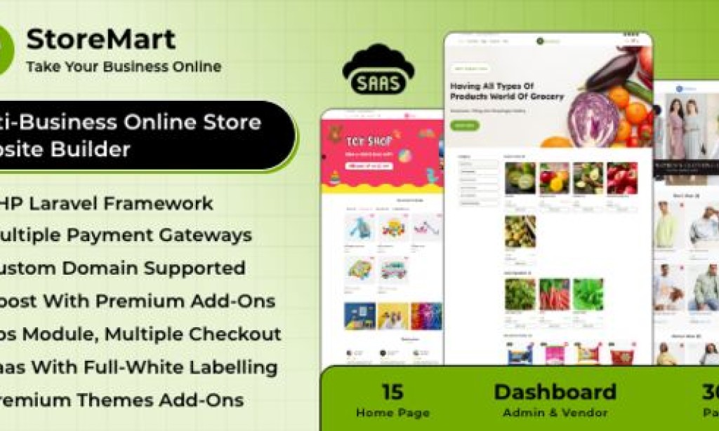 StoreMart SaaS v4.2 Nulled – Online Product Selling Business Website Builder Script