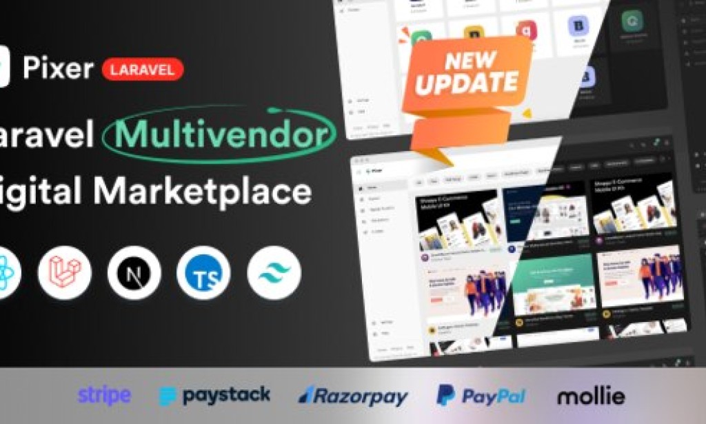 Pixer v6.9.0 Nulled – React Laravel Ecommerce Multivendor Digital Marketplace PHP Script