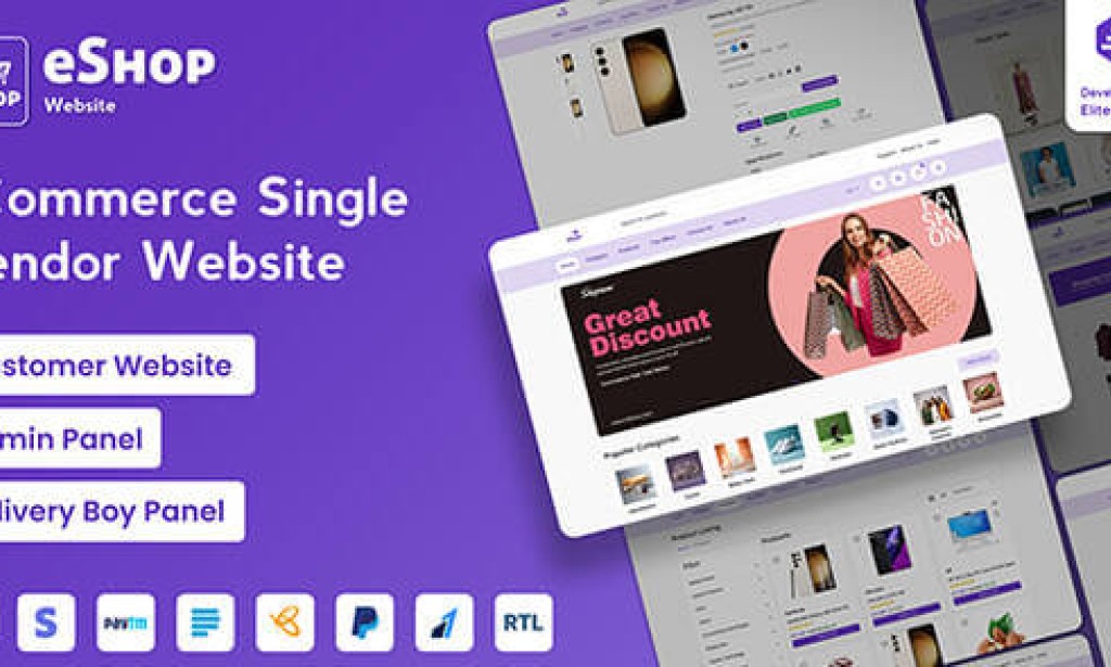 eShop Web v4.4.4 Nulled – eCommerce Single Vendor Website Script