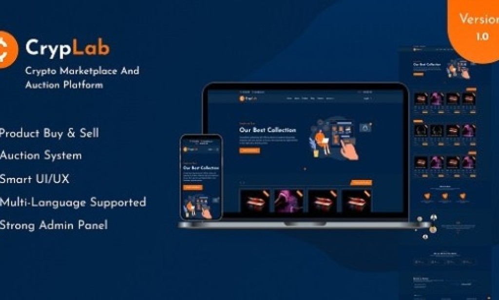 CrypLab v2.0 – Crypto Marketplace and Auction Platform Script