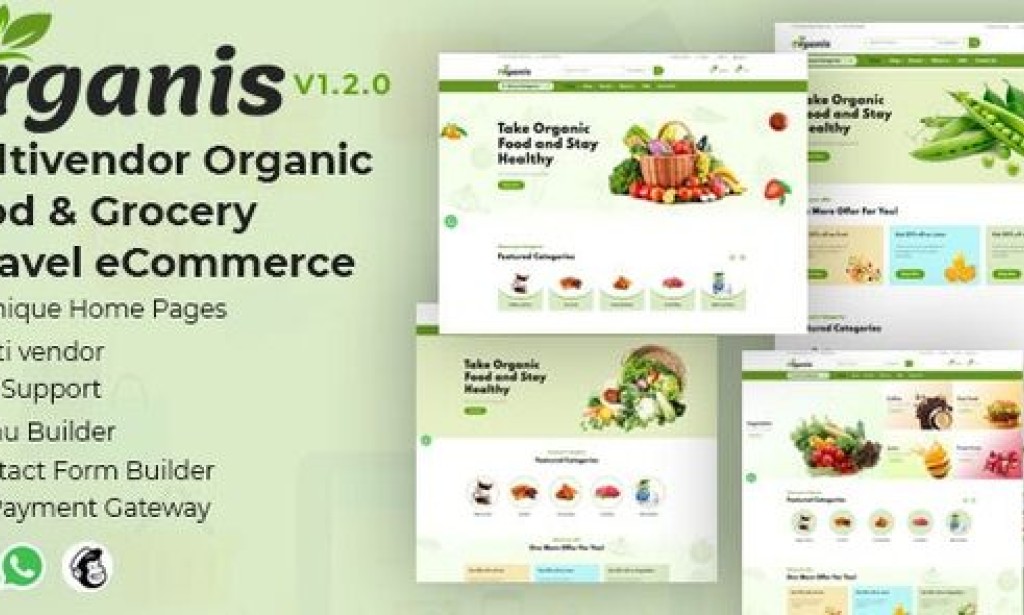 Organis v1.2.2 Nulled – Multivendor Organic Food & Grocery Laravel eCommerce PHP Script