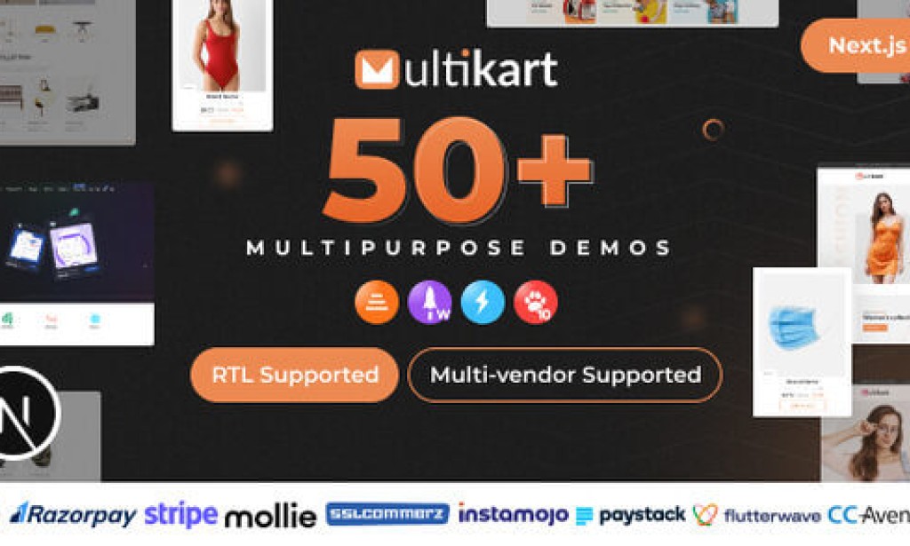 Multikart v1.0 – Single or Multivendor eCommerce with React Next JS & Laravel REST API Script