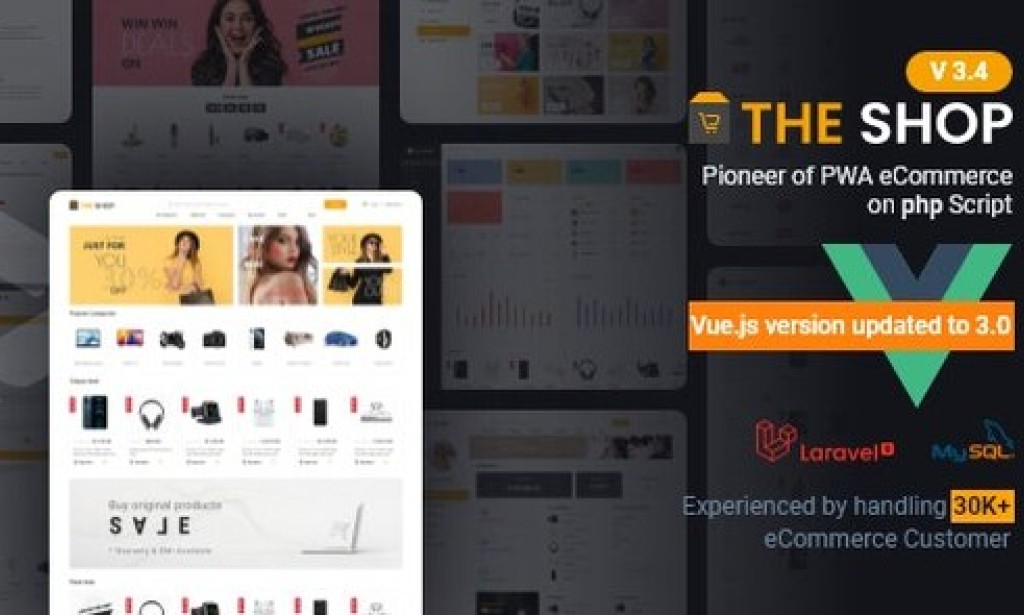 The Shop v3.6 Nulled – PWA eCommerce CMS PHP Script