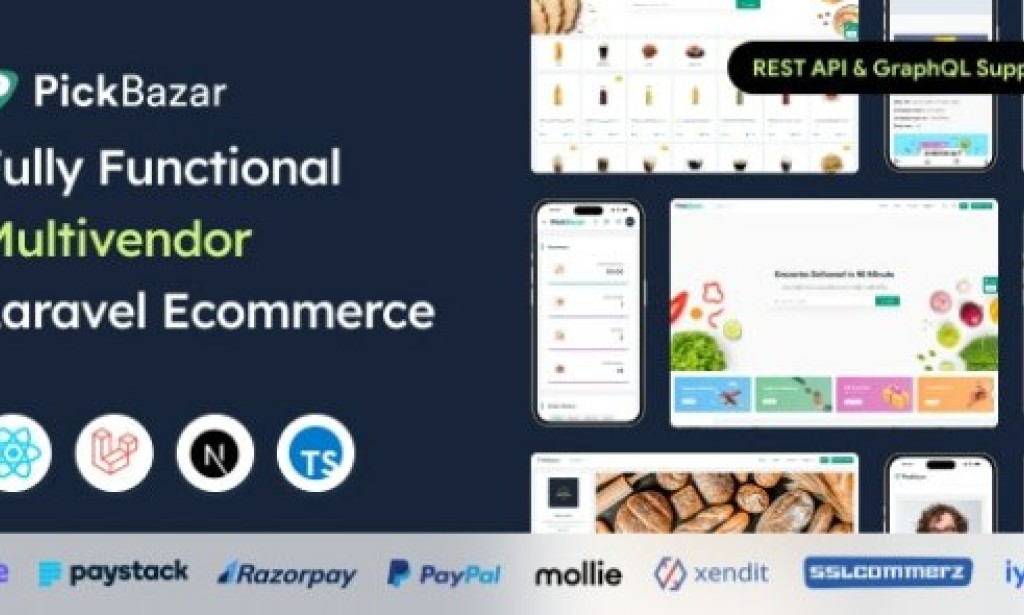 Pickbazar v11.0.0 – Laravel Multivendor Ecommerce with React, Next Js, GraphQL & REST API Script