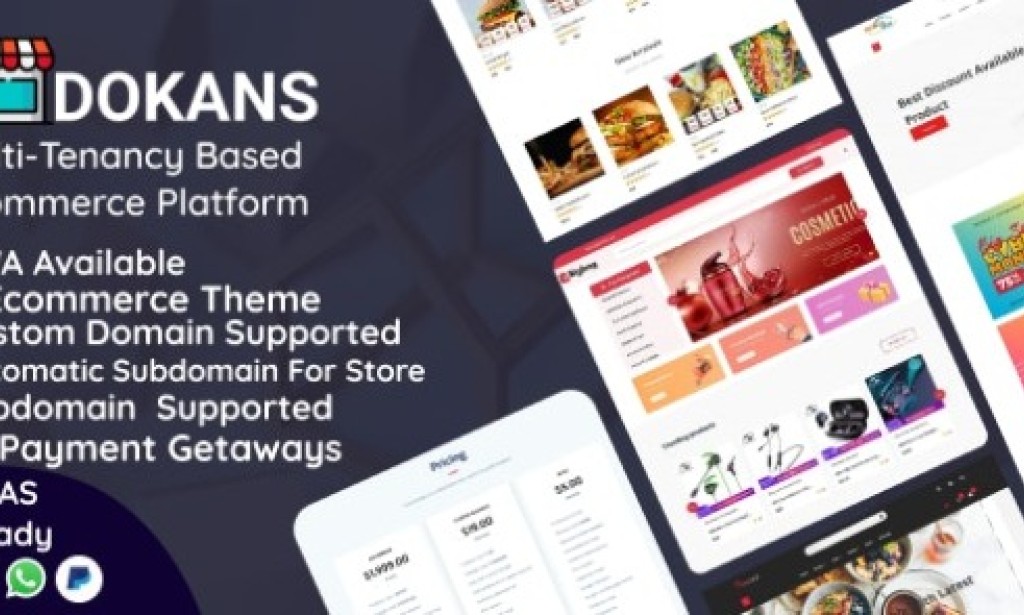 DOKANS v3.9.1 Nulled – Multitenancy Based Ecommerce Platform (SAAS) Script