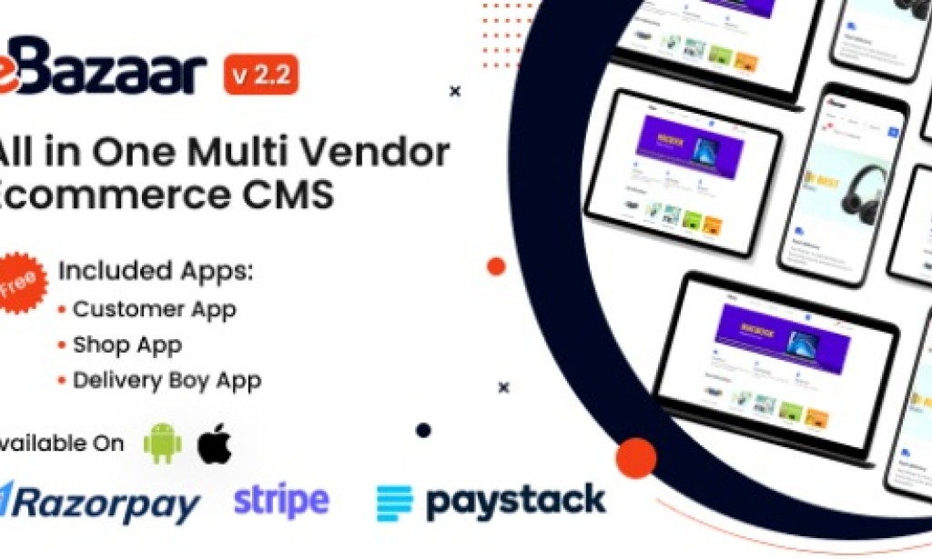eBazaar v2.2 Nulled – All In One Multi Vendor Ecommerce CMS Source