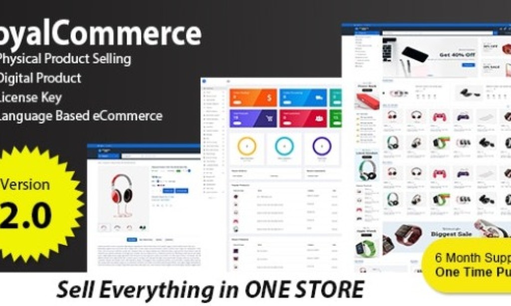 RoyalCommerce v2.0 – Laravel Ecommerce System with Physical and Digital Product Selling Script