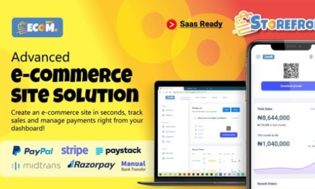 Ecom v1.5.1 – Fast Multi Store Front Builder (SaaS) Script