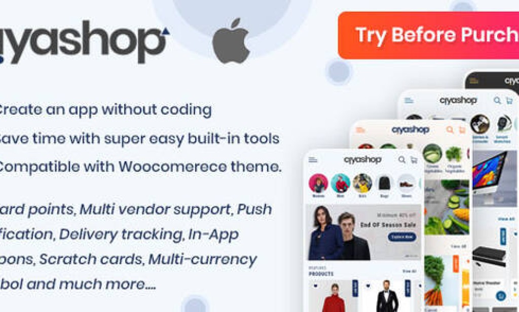 CiyaShop v4.19 – Native iOS Application Based on WooCommerce App Source