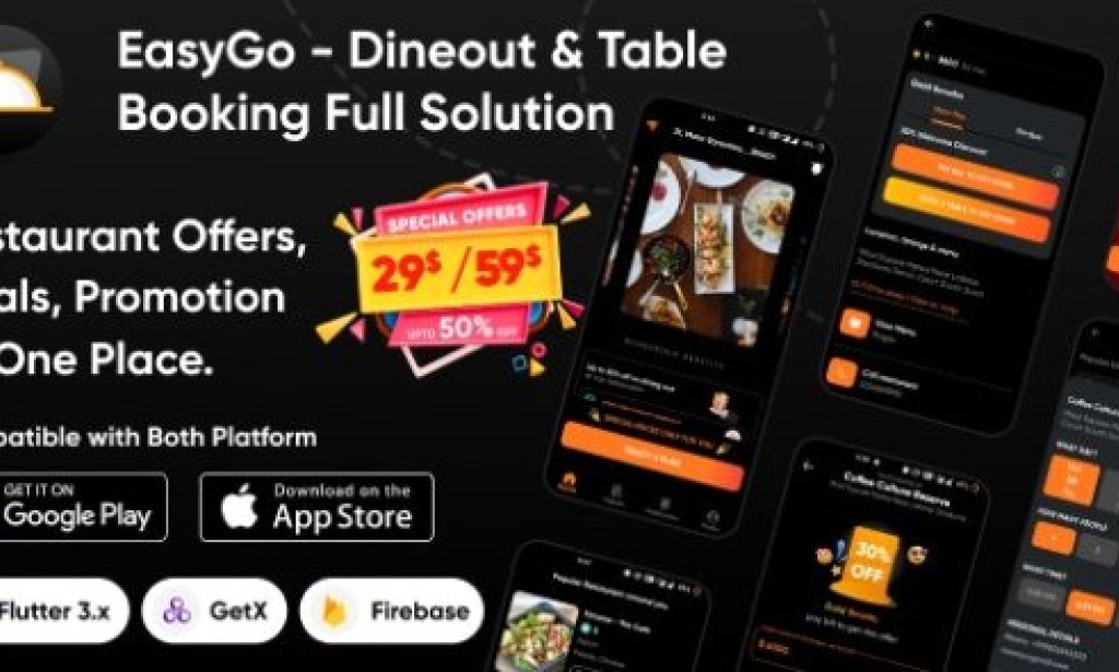 EasyGo v1.0 – Dineout & Table Booking | Restaurant Offers, Deals, Promotion | Dineout Clone Full Solution App Source